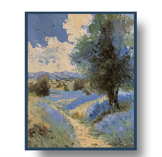 Lavender Field Landscape.