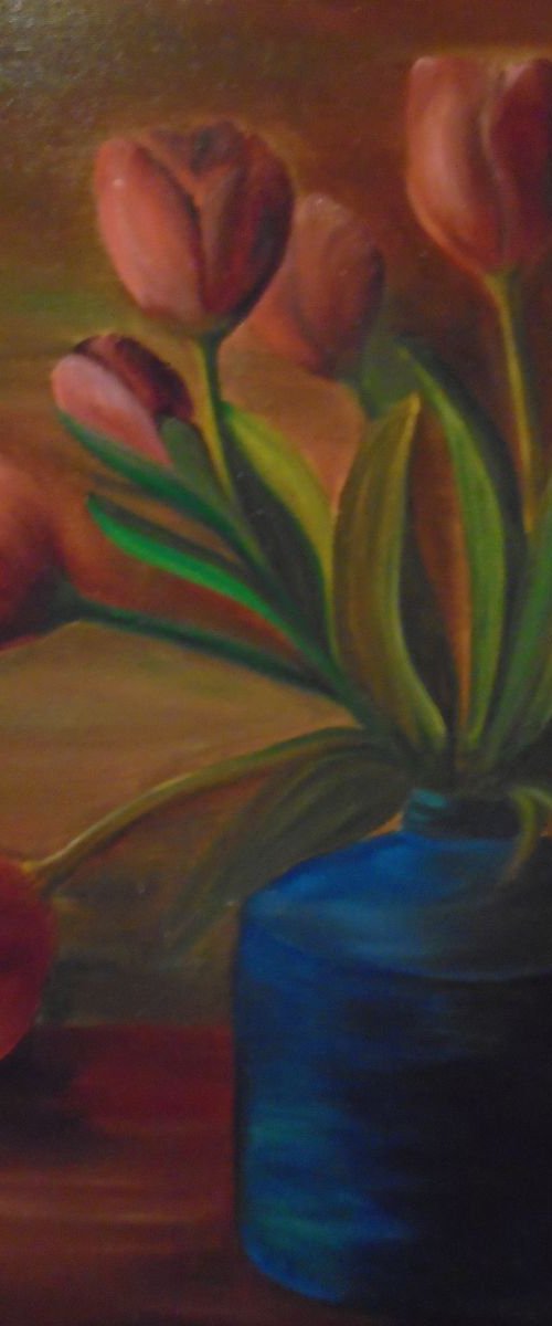 Tulips in a vase by Timea  Valsami