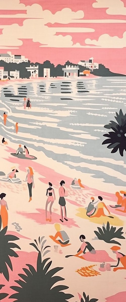 Beach tiole print by Kosta Morr