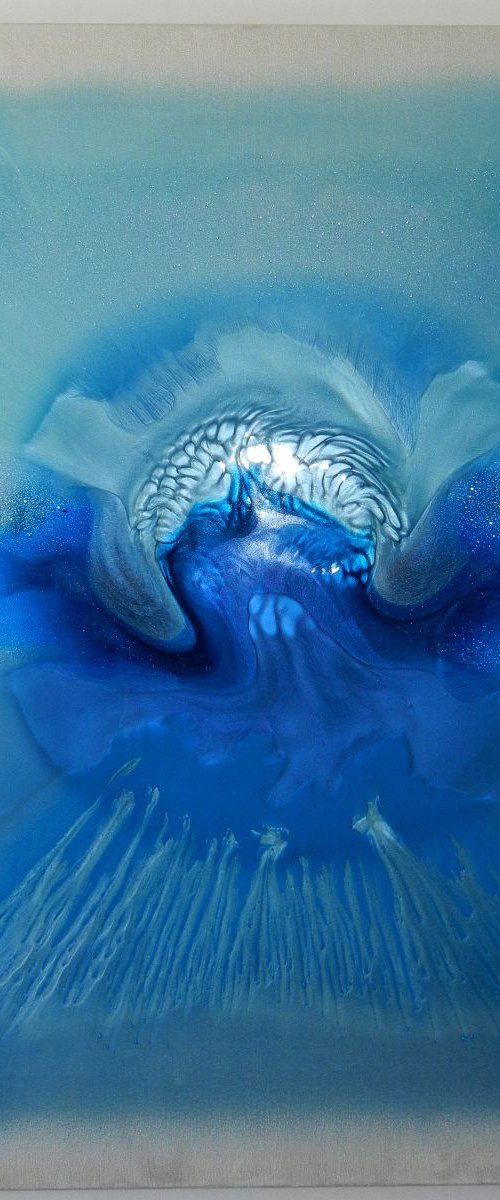 Metallic Silk Blue #1 by Javier Infantes