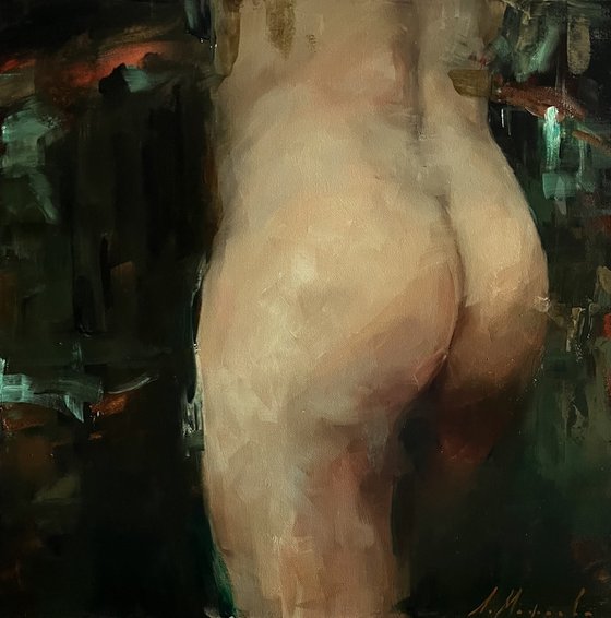 ,,NAKED"-nude male oil painting