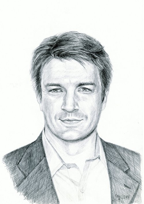 Portrait of Nathan Fillion by Morgana Rey