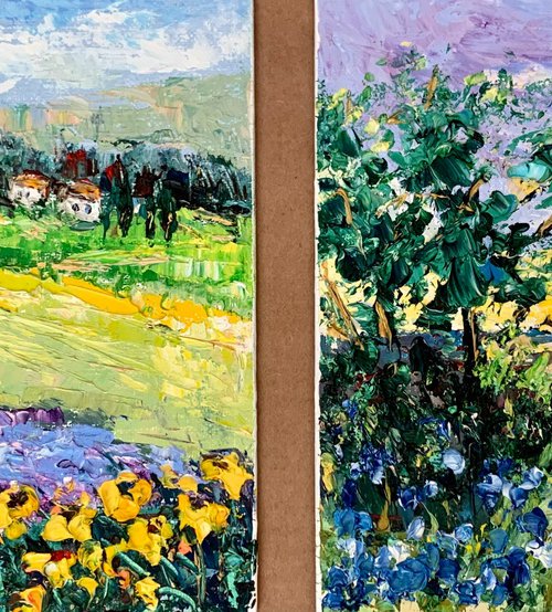 Lavender and sunflowers field by Vilma Gataveckienė
