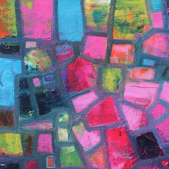 Abstract in Pink and Blue