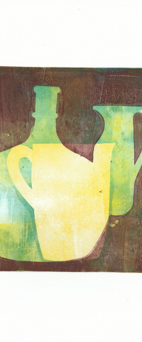 Monoprint - Still life no. 19 by Hilde Hoekstra