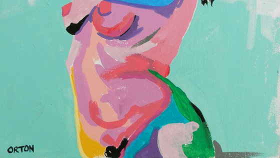 Abstract Female Nude Figure Study