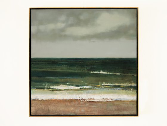 Green Sea 30x30 inch 76x76 cm by Bo Kravchenko