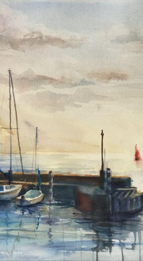 Boats on Garda. 2017 by Irina Bibik-Chkolian