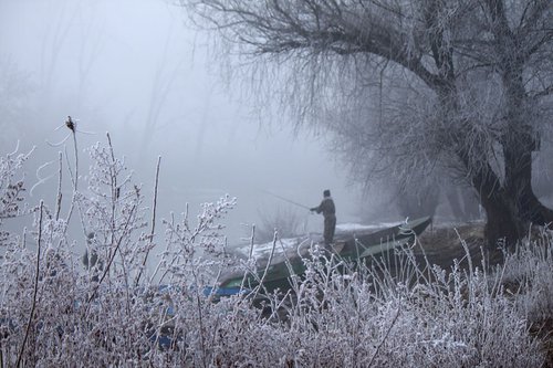 Winter fishing by Sonja  Čvorović