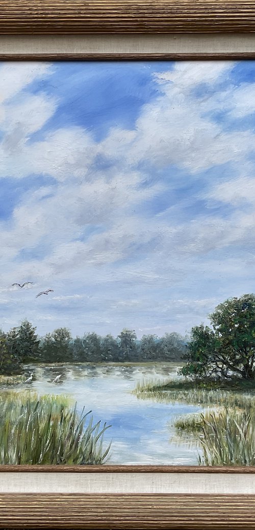 MARSH AT HIGH TIDE (SOLD) by Kathleen McDermott