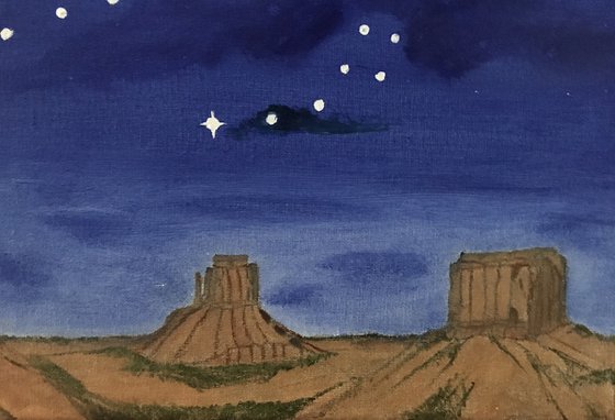 MONUMENT VALLEY AT NIGHT