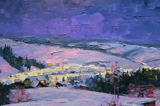 Winter Evening in the Mountains