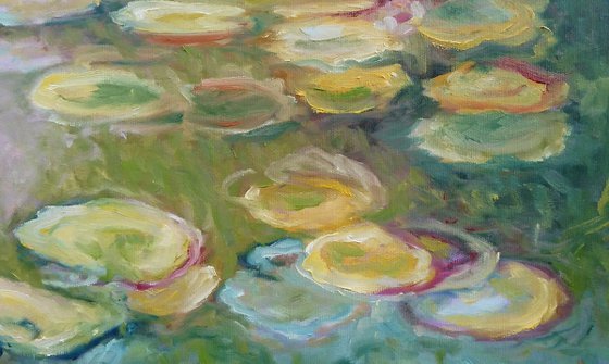 Replica of Monet's water lilies