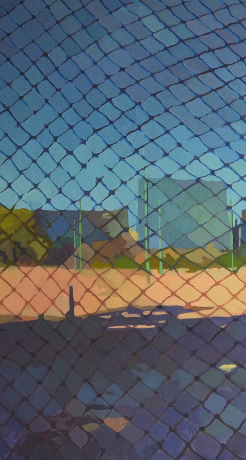 View behind the net by Tomas Stanaitis