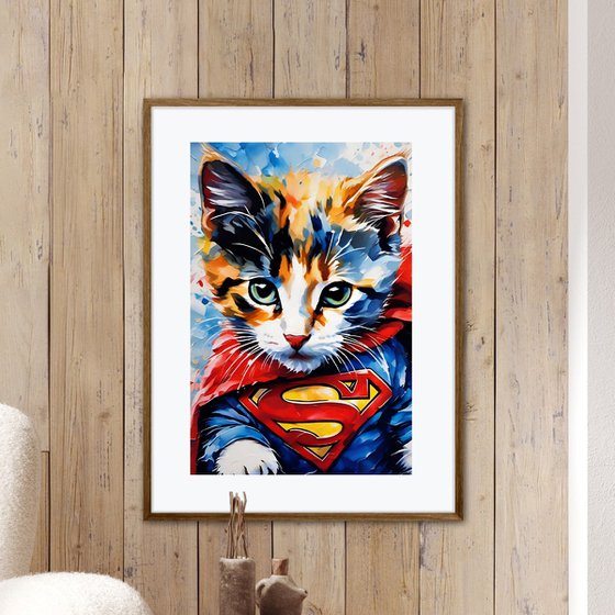 Superman Dressed Kitty