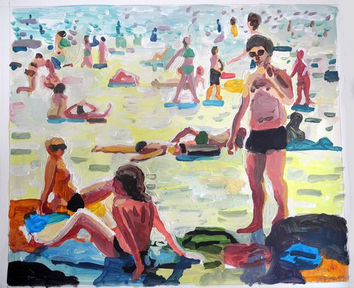 Beach Scene - Miami by Stephen Abela