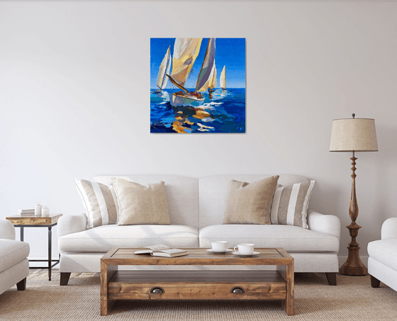 Sailing Blue Reflections