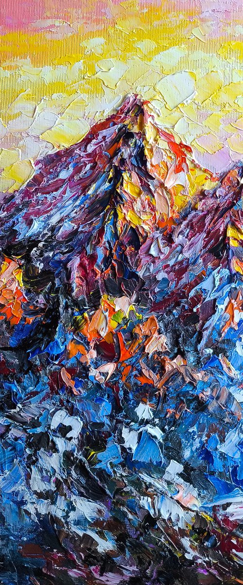 Golden Peaks at Sunset by Anastasia Kozorez