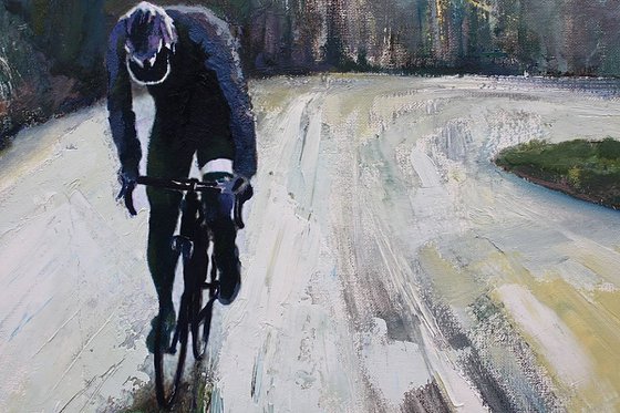 The Climb (Cycling Painting)