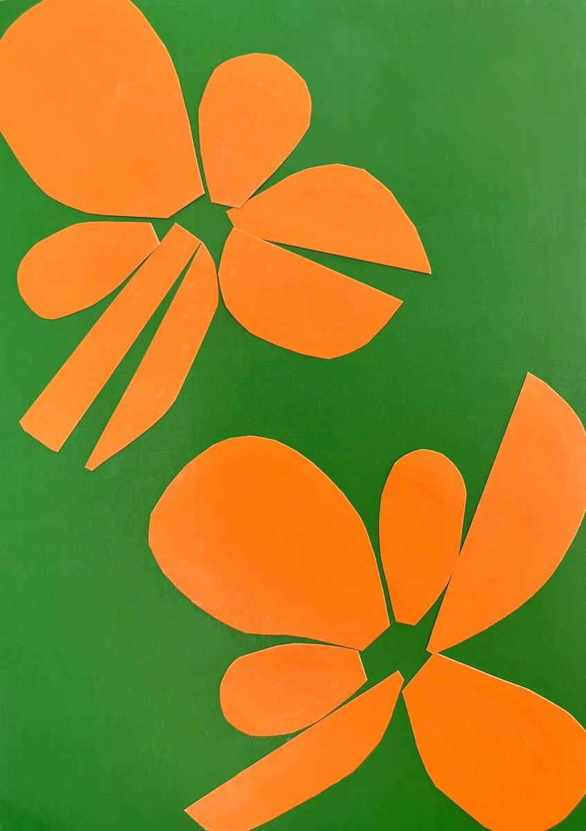 Orange Flower Collage by Sasha Robinson