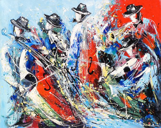 Jazz Band on Canvas