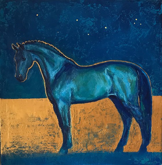 Blue horse