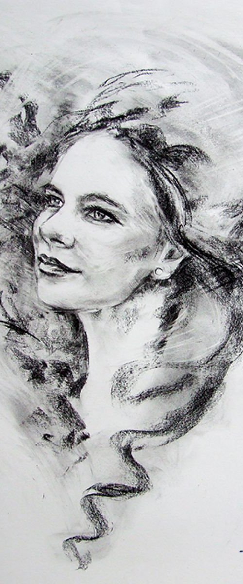 Portrait in Charcoal by Anna Sidi-Yacoub