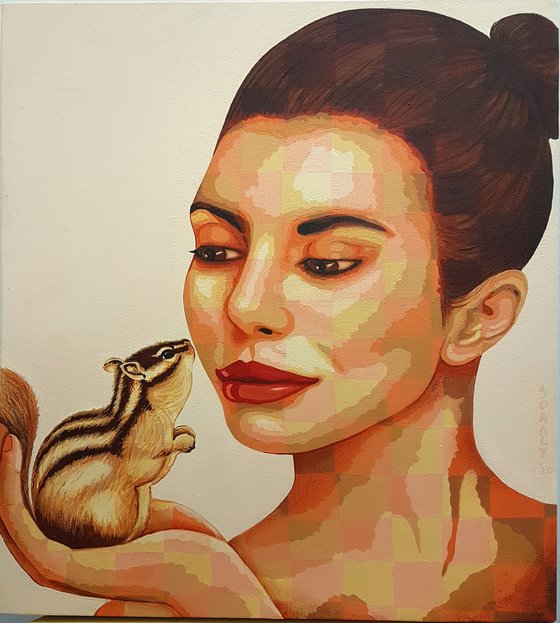Lady and Squirrel