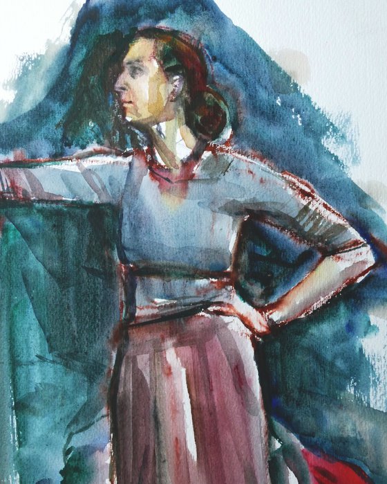 Standing female figure