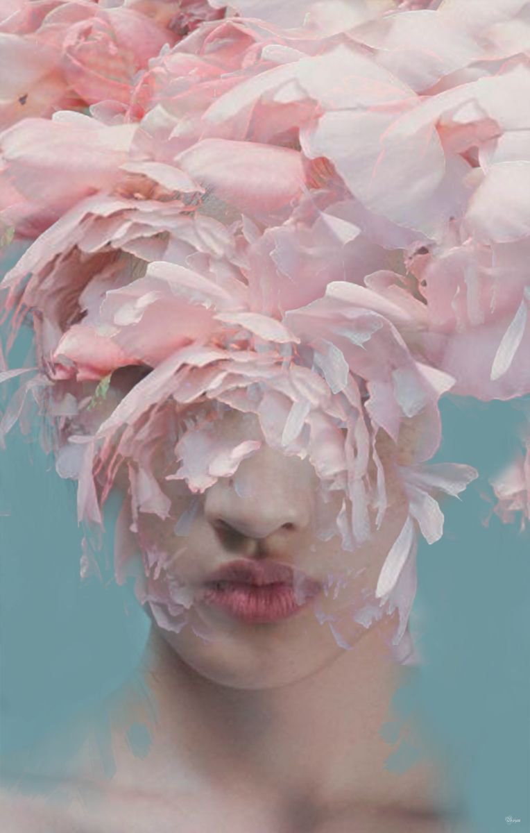 Illustrative Portrait Photograph By Bojan Jevtic, 28 X 43, Deep Purple, Original Artwork