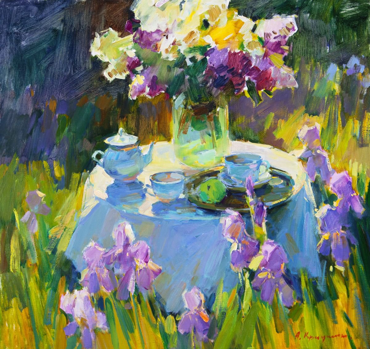 Sunny Garden By Aleksandr Kryushyn, 28 X 26, Artwork For Sale On Artfinder