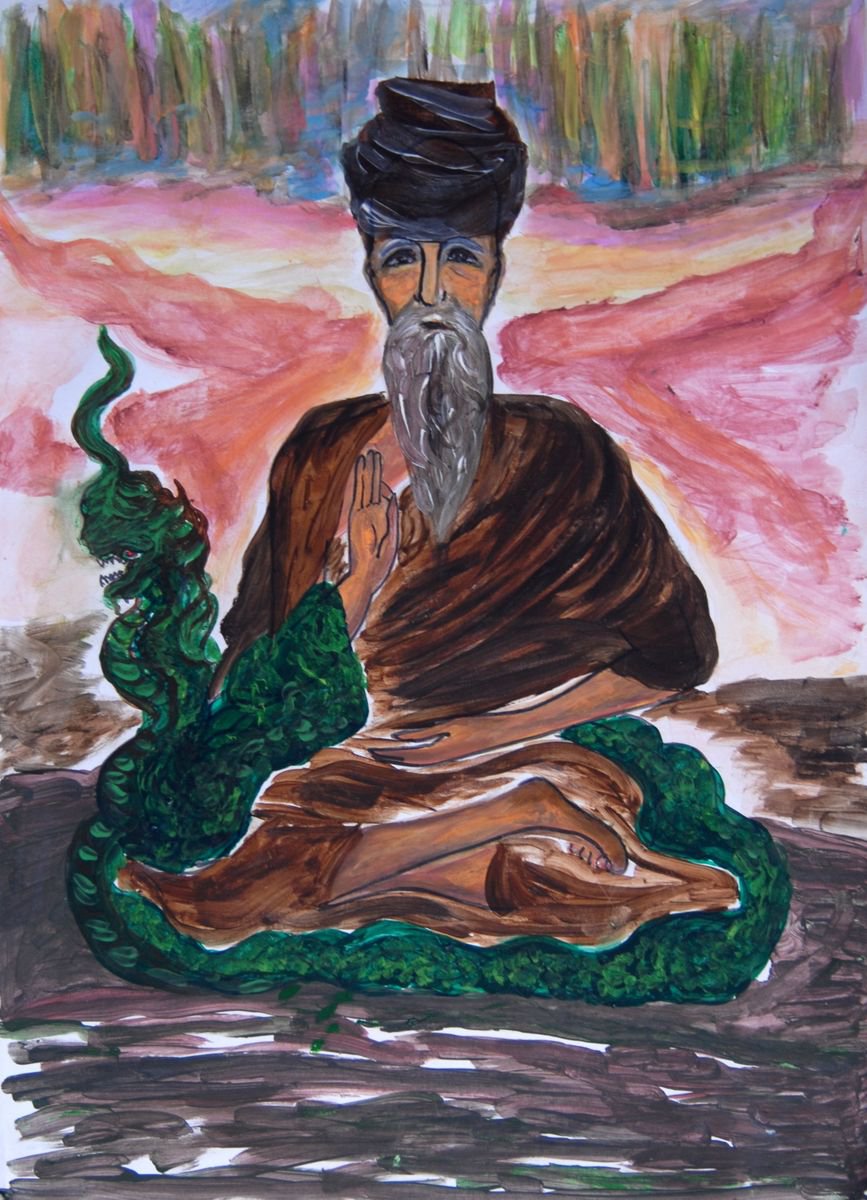 Goeru With Dragon By Cb., 16 X 22, Artwork For Sale On Artfinder