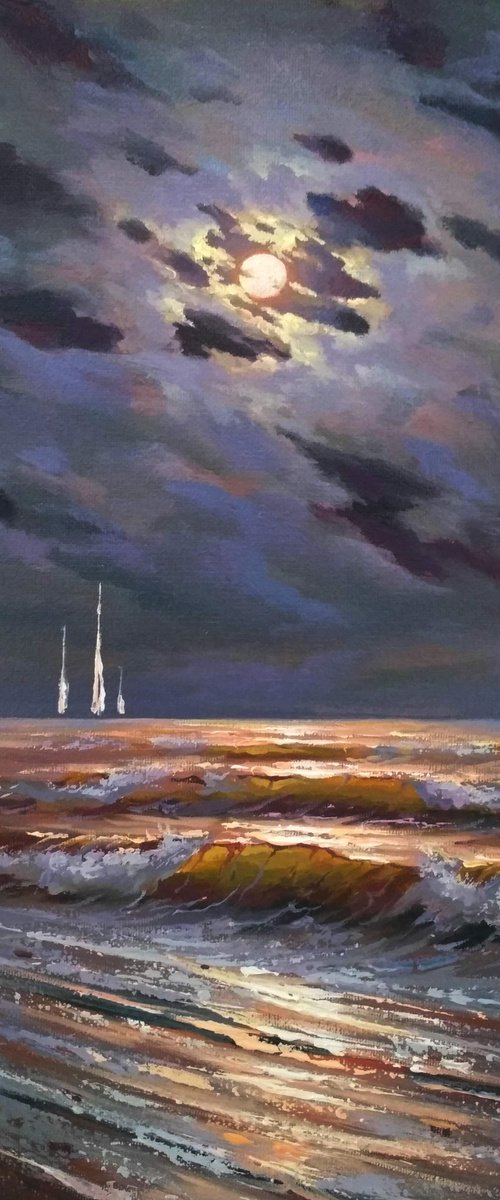 Lunar seascape 01 by Andrej  Ostapchuk