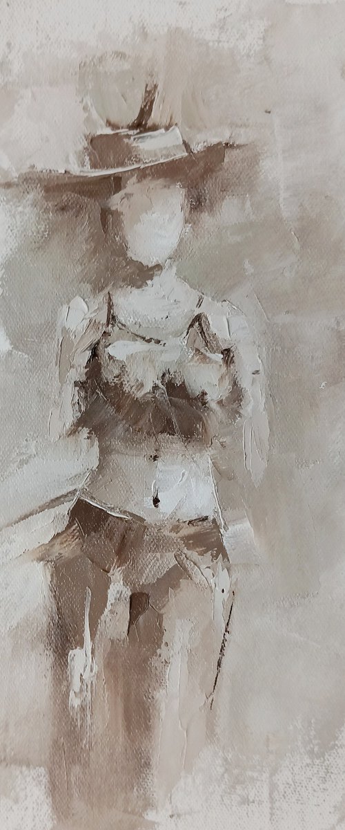 Nameless lady 1. Abstract figurative art. by Marinko Šaric