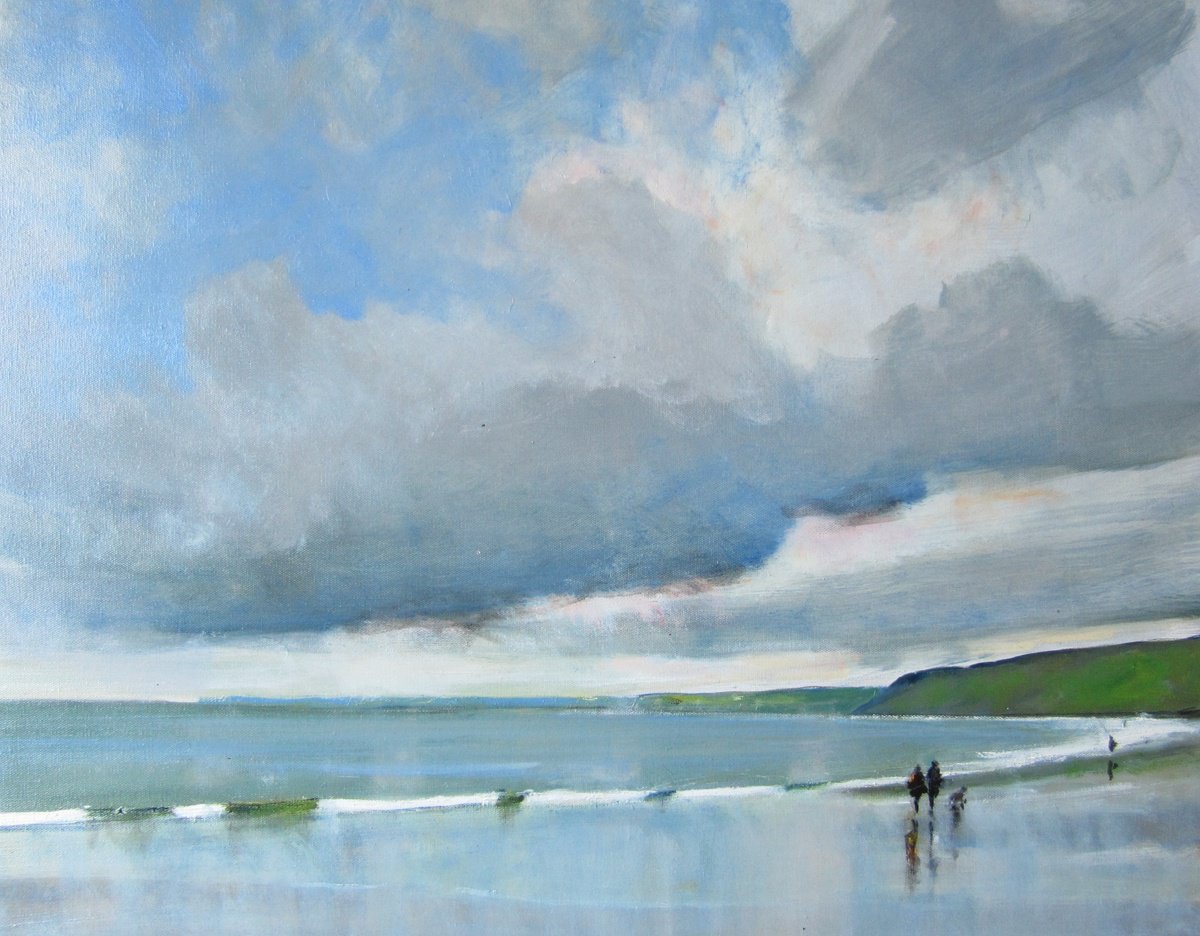 Impressionistic Landscape Oil Painting By Malcolm Ludvigsen, 30 X 24", Scarborough, July22, Original Artwork