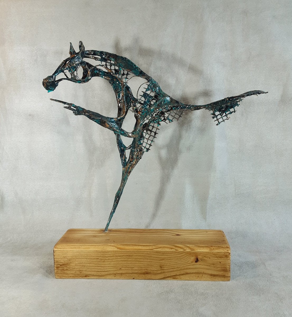 Organic Animal Sculpture By Linda Hoyle, 11 X 12", The Fragility Of Power, Original Artwork