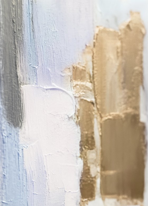 Light Blue and Gold Abstract