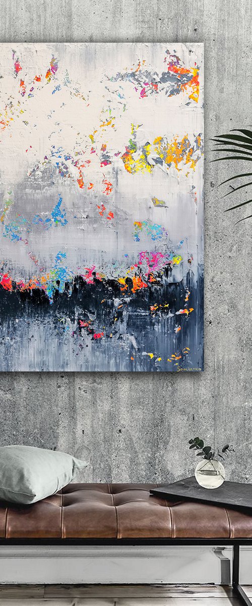 120x100cm. / Abstract painting / Abstract 2105 by Alex Senchenko