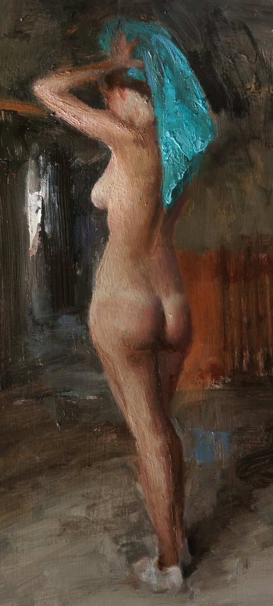 Nude in empty house