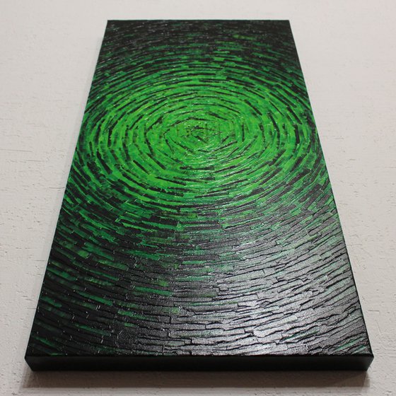 Fragmented green burst
