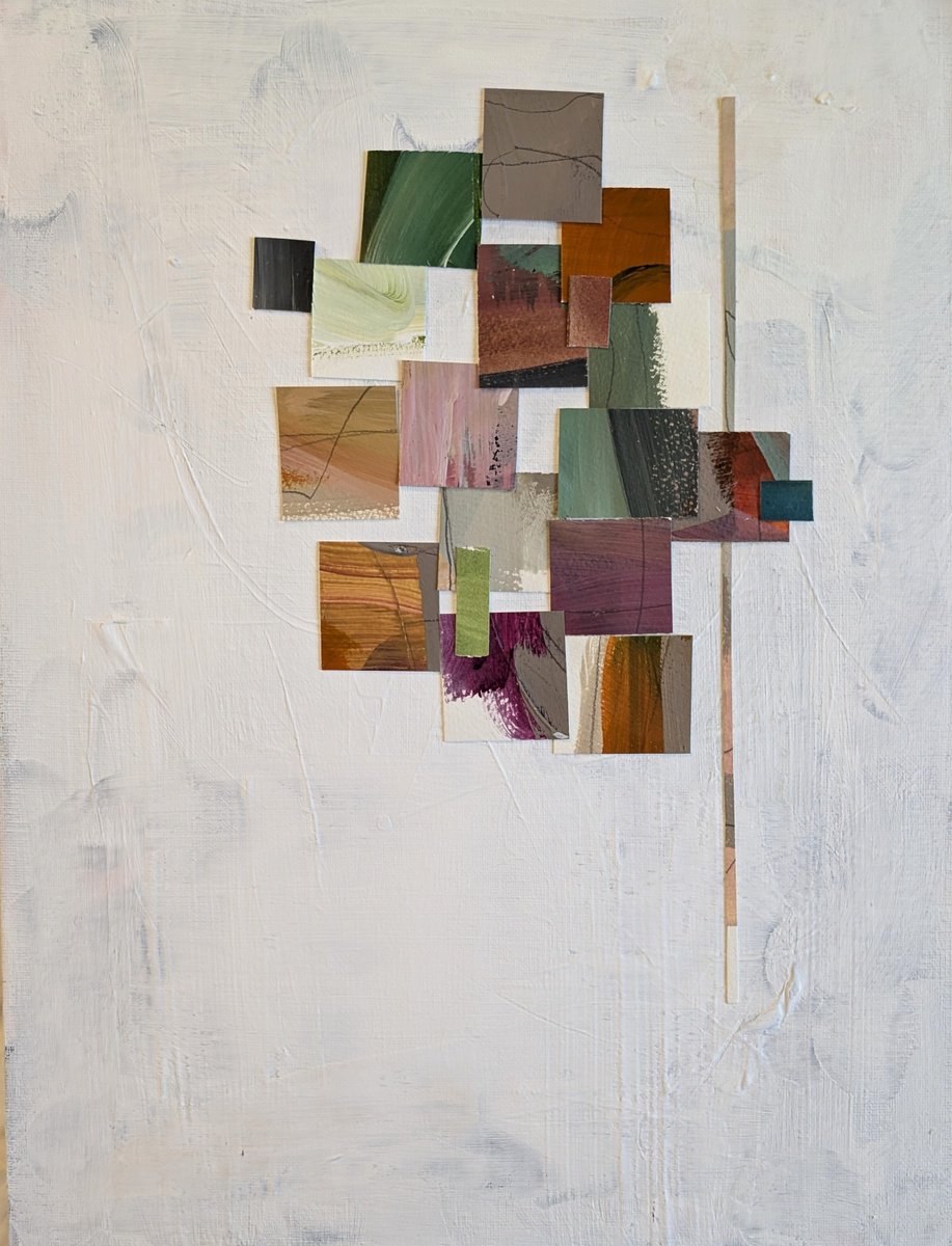 Geometric Abstract Painting By Margaret Lipsey, 12 X 16", Construction Iv, Original Artwork