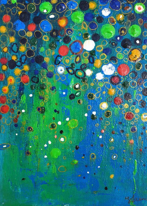 Peaceful Cascading Water Bubbles by Teresa Tanner