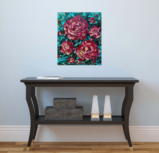 Roses - Abstract Red, 50*60 cm