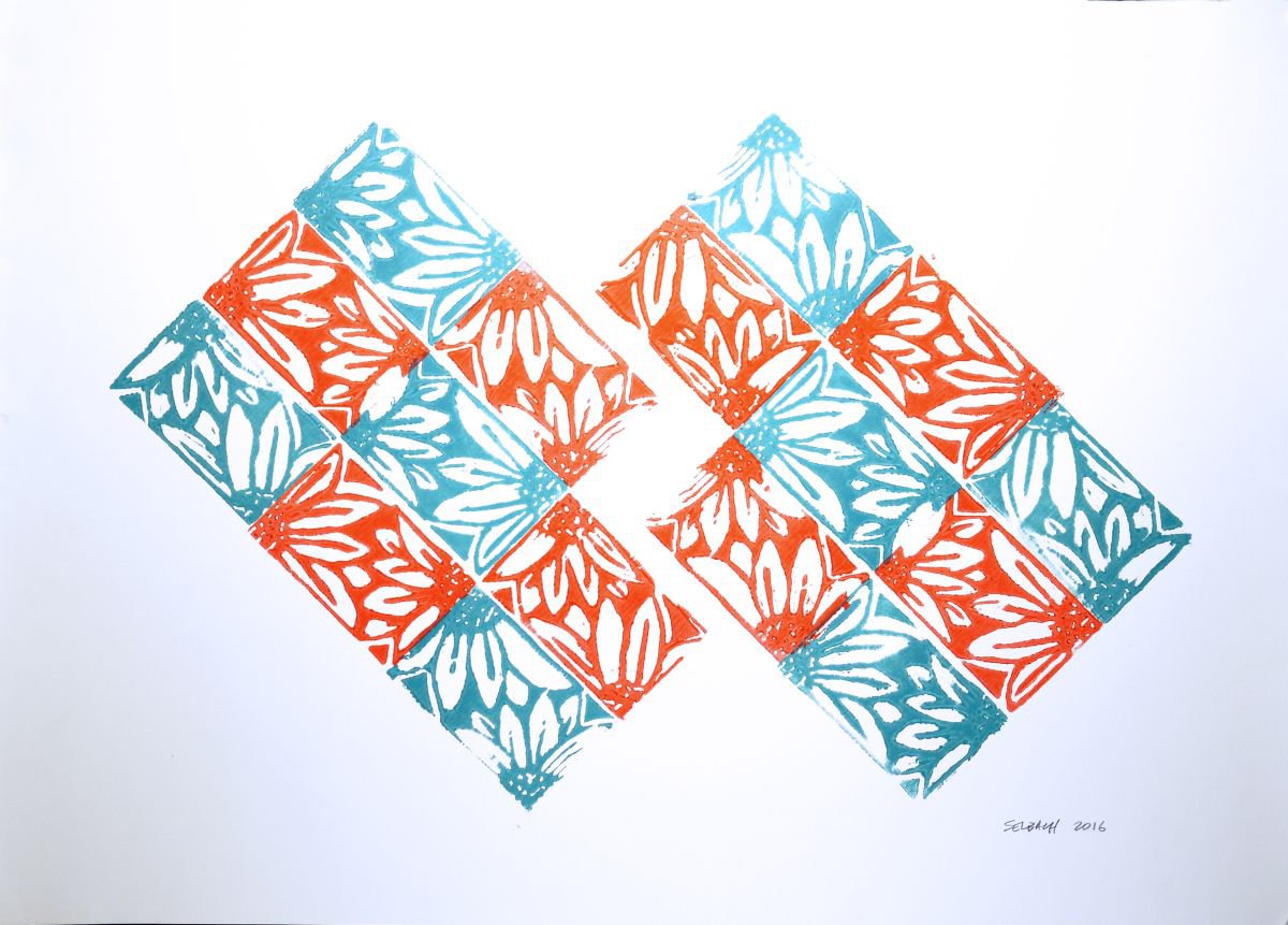Flower Tiles Almost Intersect by mike selbach