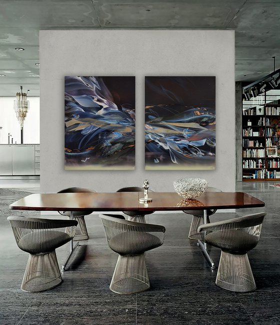 Synaptic Bloom Diptych