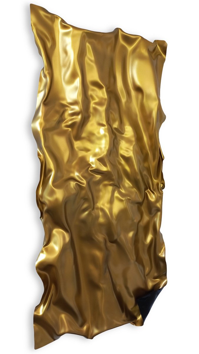 Abstract Sculpture By Max Yaskin, 20 X 45", The Other Side 2 By M.y., Original Artwork