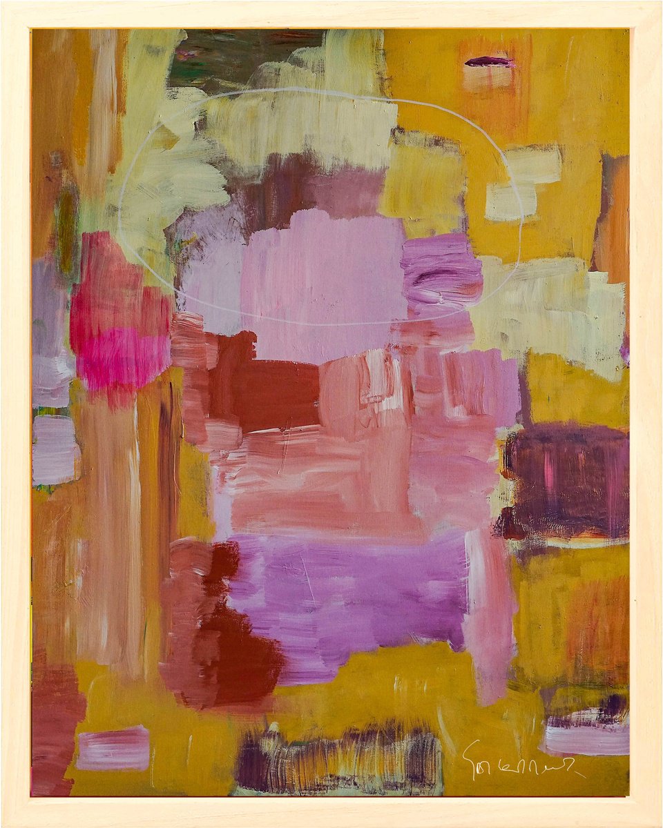 Organic Abstract Acrylic Painting By Geert Lemmers Fpa, 33 X 41, Liberation Of The Mind 342_37, Original Artwork