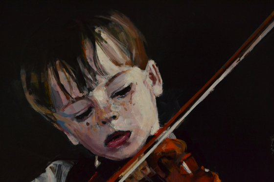 The boy and his violin