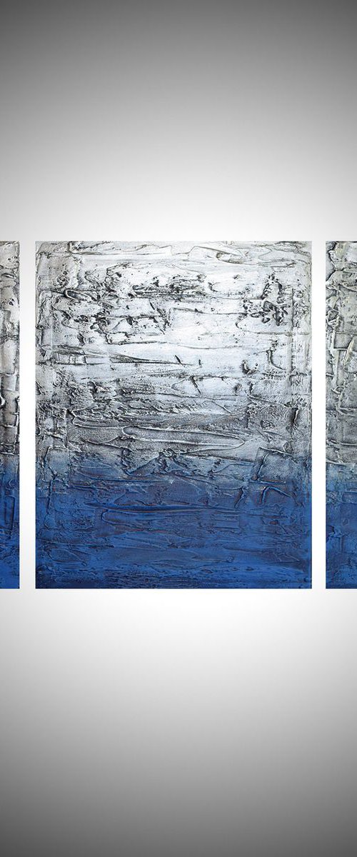 Silver Sensation , metallic painting by Stuart Wright