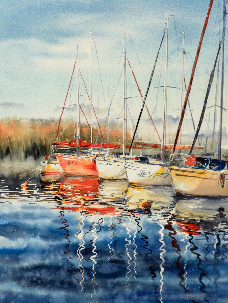 Sailboats by Eve Mazur